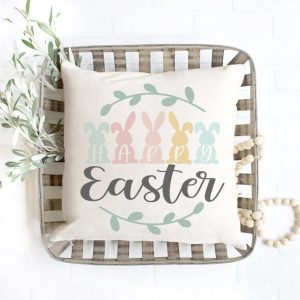 Happy Easter Pillow Design From Van Burens Home Designs