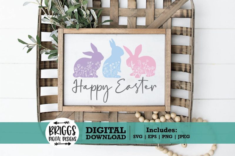 Happy Easter Sign SVG From Briggs Digital Designs