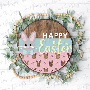 Happy Easter Welcome Sign SVG From Lilac And Pine Design