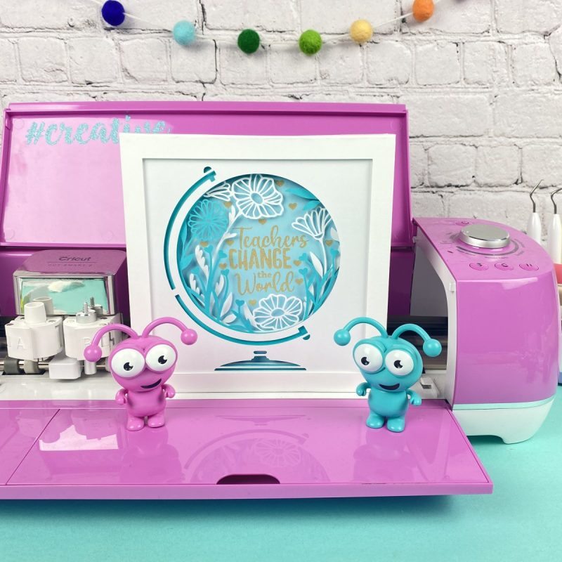 Once all of your layers are attached to each other, pop it in a shadowbox or display it in your choide of ways! 