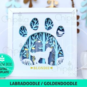 Labradoodle/Goldendoodle Shadow Box SVG From Chipola Studio