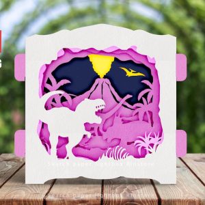 Layered Dinosaur Pop Up Card from Rin Store
