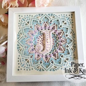 Monogram Mandala Shadow Box SVG From Paper Ink And Knife