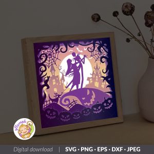 Nightmare Before Christmas Shadow Box SVG