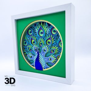 Peacock Shadow Box SVG From My 3d SVG