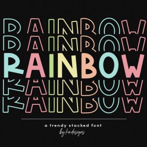 Rainbow Font From KA Designs