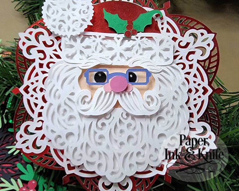 Santa Claus Layered SVG From Paper Ink And Knife