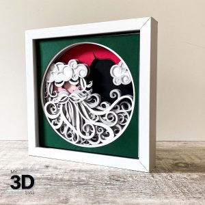 Santa Shadow Box SVG From My 3d SVG