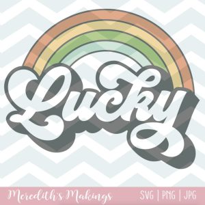 Retro Lucky Rainbow SVG From Merediths Makings