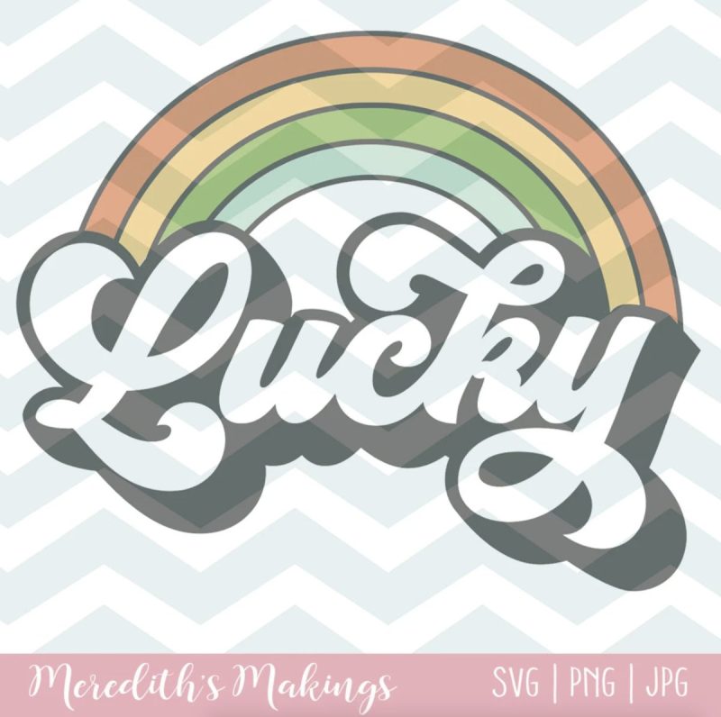 Retro Lucky Rainbow SVG From Merediths Makings