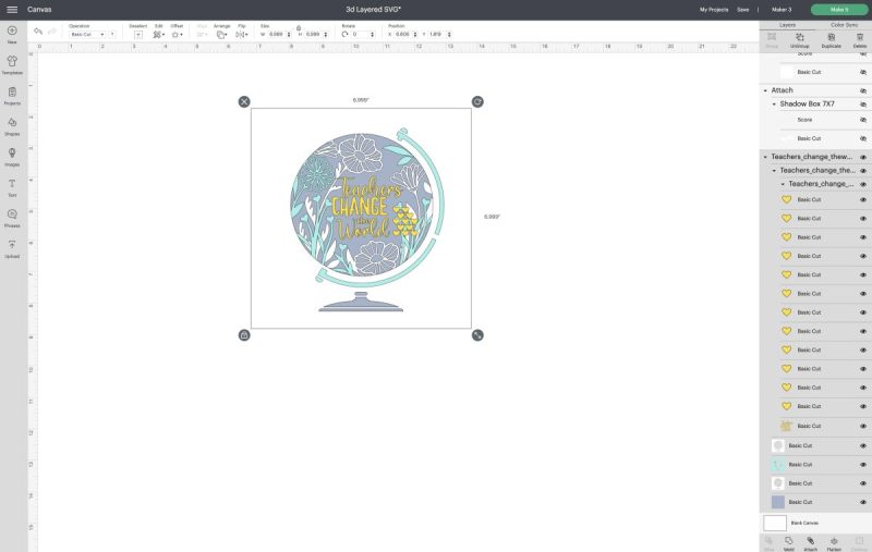 Size your design by clicking on the design and using the arrows that appear in the bottom right hand corner or by using the sizing tool in the toolbar.