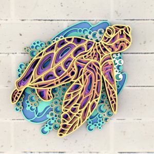Sea Turtle Mandala Layered Paper SVG From CNC Art Store