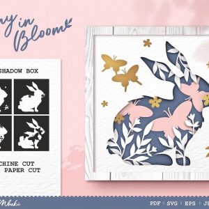 Spring Bunny Shadow Box SVG From Mbukimbuki
