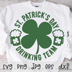 St Patrick's Day Green Beer Drinking Team SVG From Foxy Design Store NL