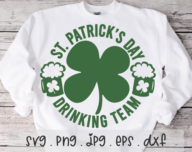 St Patrick's Day Green Beer Drinking Team SVG From Foxy Design Store NL