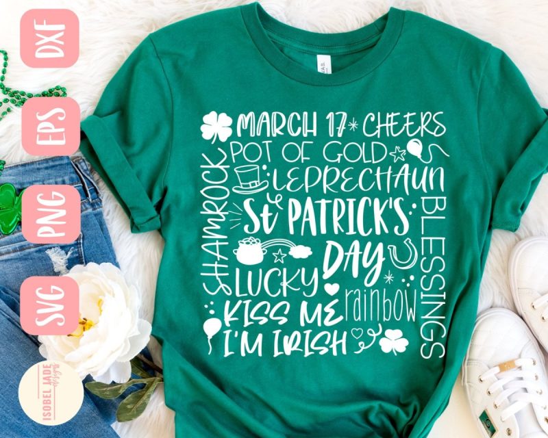 St. Patrick's Day Word Art From Isobel Jade Designs