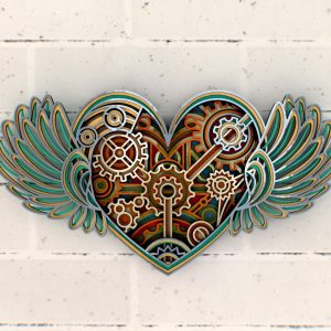 Steam Punk Heart SVG From CNC Art Store