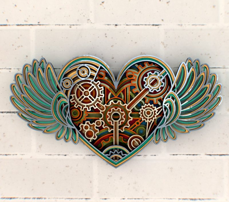 Steam Punk Heart SVG From CNC Art Store