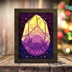 Succulent Crystal Shadow Box SVG From Lil Me Stores