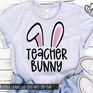 Teacher Bunny SVG From Big Heart Cut Files