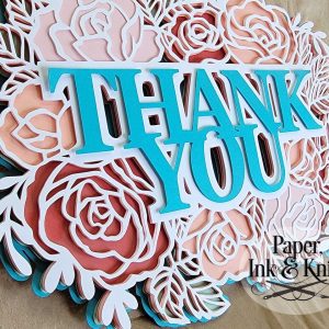 Thank You Card Layered SVG From Paper Ink And Knife