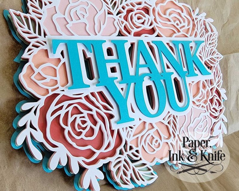 Thank You Card Layered SVG From Paper Ink And Knife
