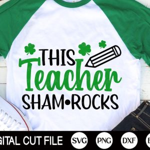This Teacher Shamrocks SVG From Little Glint Design