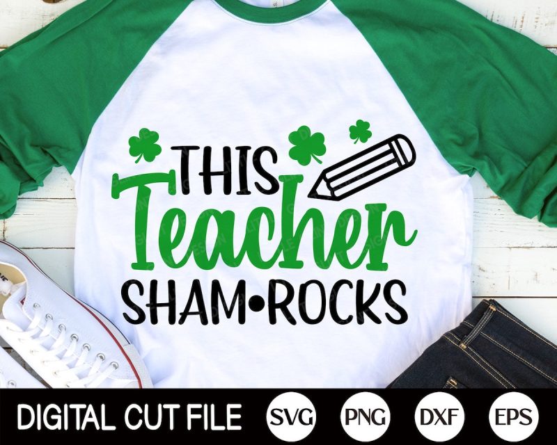 This Teacher Shamrocks SVG From Little Glint Design