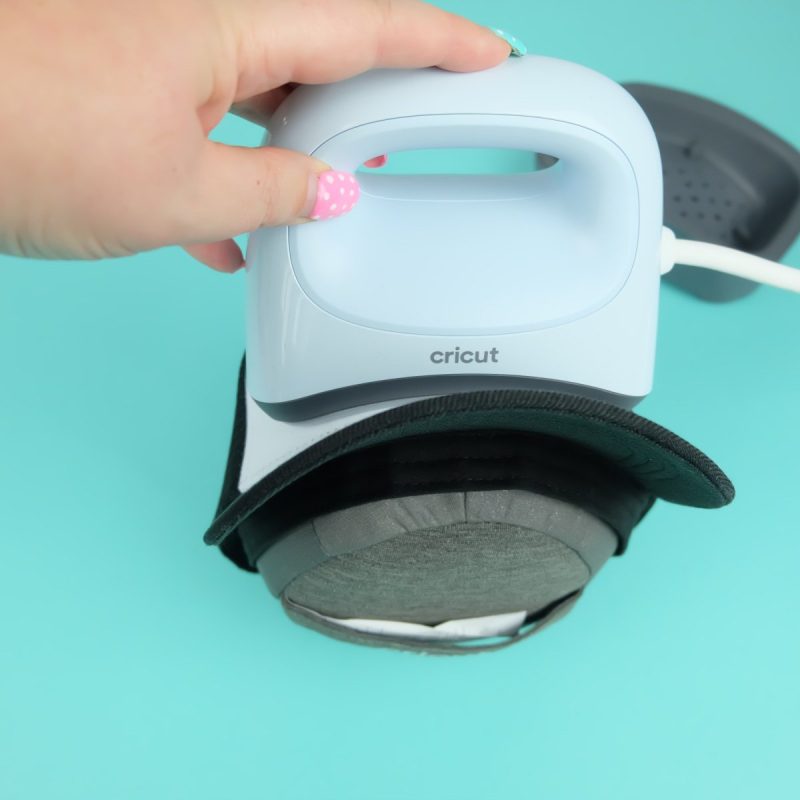 Cricut Hat Press, pressing a hat