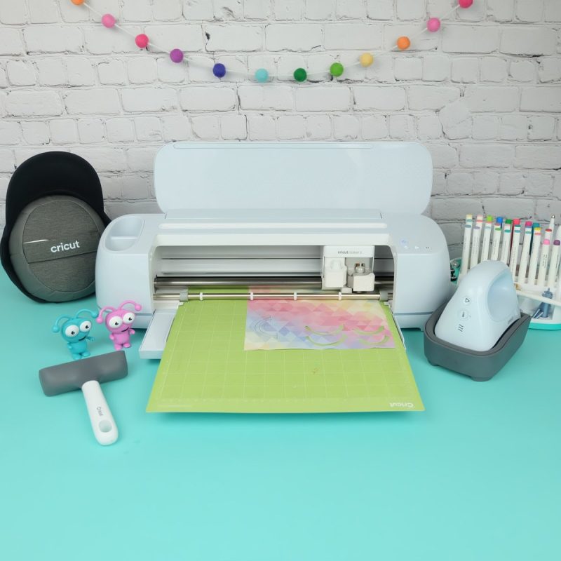 Cricut Maker 3 loaded with rainbow infusible ink