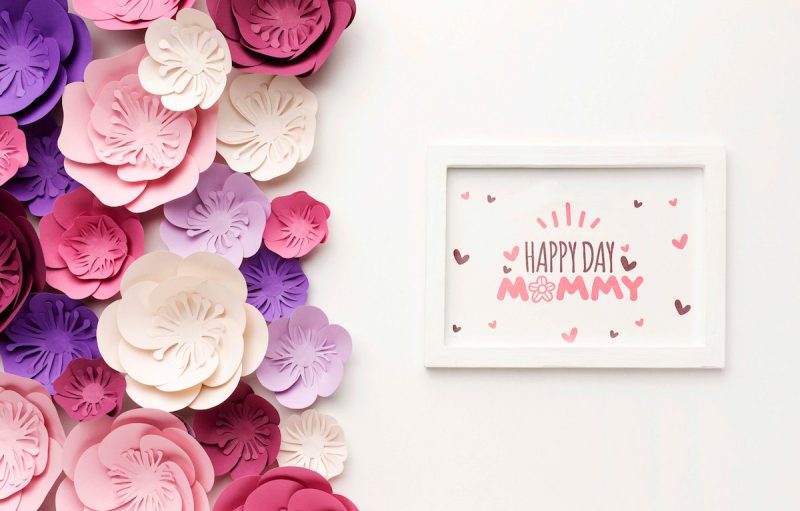 Happy Mother's Day Cricut Paper Flowers and Sign
