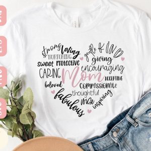 Mom Word Art Heart From Isobel Jade Designs