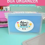 Get rid of the clutter and organize the precious mementoes that your children bring home from school with this DIY Cricut Memory Box Organizer! Hold onto and organize your childrens' special crafty keepsakes throughout their years. Includes the Cricut cut file for making this project with your Cricut Explore or Cricut Maker.
