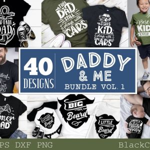 40 Daddy And Me SVGs From Black Cat SVGs