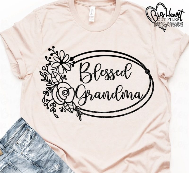 Blessed Grandma SVG From Big Heart Cut Files