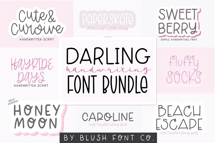Darling Handwriting Font Bundle