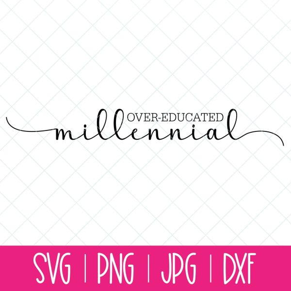 Over-Educated Millennials unite. I will never stop fighting for a woman's right to make the right decision for her body. 100% of the proceeds from this cut file will be donated to Planned Parenthood. Use this Over-Educated Millennials SVG file to make shirts, sweatshirts, hoodies, mugs, tote bags, stickers and more using your Cricut, Silhouette or other electronic cutting machine!