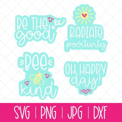 Positivity Bundle- SVG, sticker and sublimation set