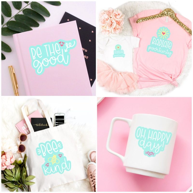 Positivity SVG, Sublimation and Sticker Bundle