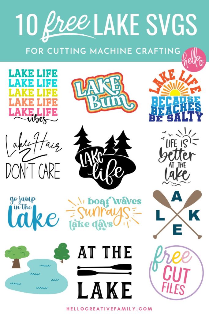 Get ready for summer and spending time at the beach, cottage or cabin with these 10 free Lake SVG Files including a Lake Life Vibes cut file! Make t-shirts, tank tops, hats, beach bags, mugs and all kinds of DIY summer gear using these free lake cut files and your Cricut Maker, Cricut Explore or Cricut Joy! 