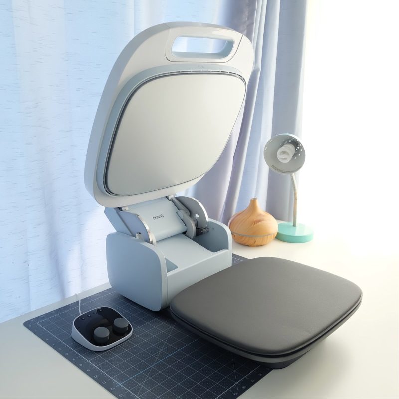 Cricut Autopress sitting on a craft table