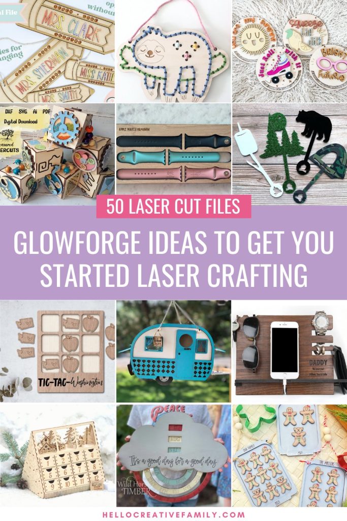 Whether you are just getting started with laser cutting or are an expert laser printer crafter who's been doing it for years! You are going to love these Glowforge project ideas and cut files! Ideas to get your creativity started for weddings, Christmas, babies, kids, teachers and so much more!