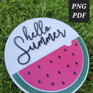 Hello Summer Cut File From Carved Creations 1989