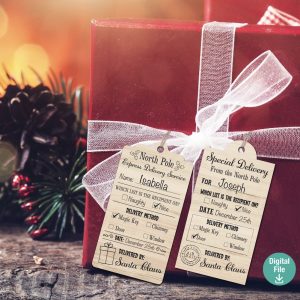 North Pole Delivery Tag Cut File From Trapdoor Vectors