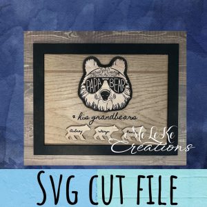 Papa Bear Sign Cut File From MeLeKe Creations