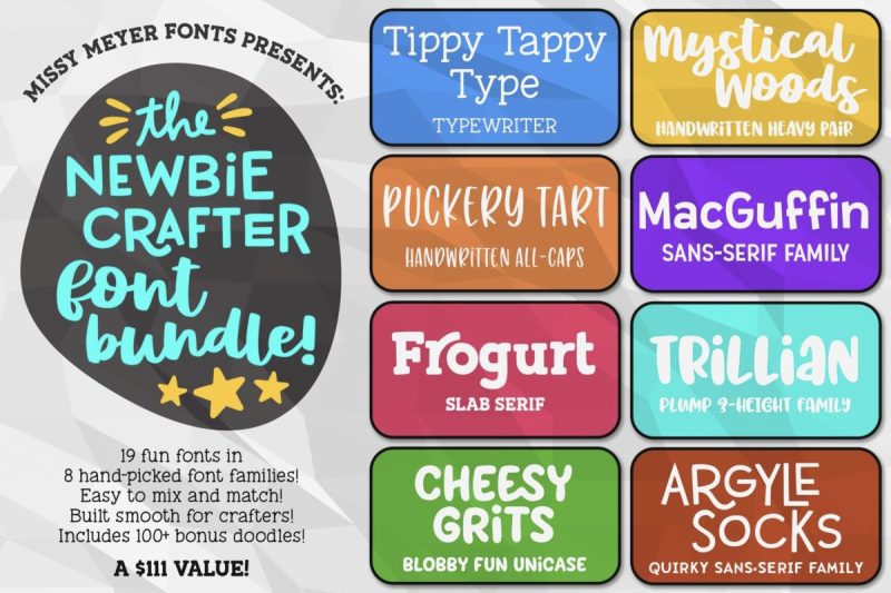 Newbie Crafter Font Bundle 