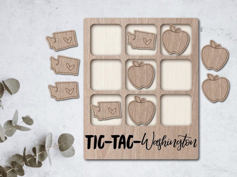 State and Province Tic Tac Toe Games Cut File From Prickly Pear Laser Cuts