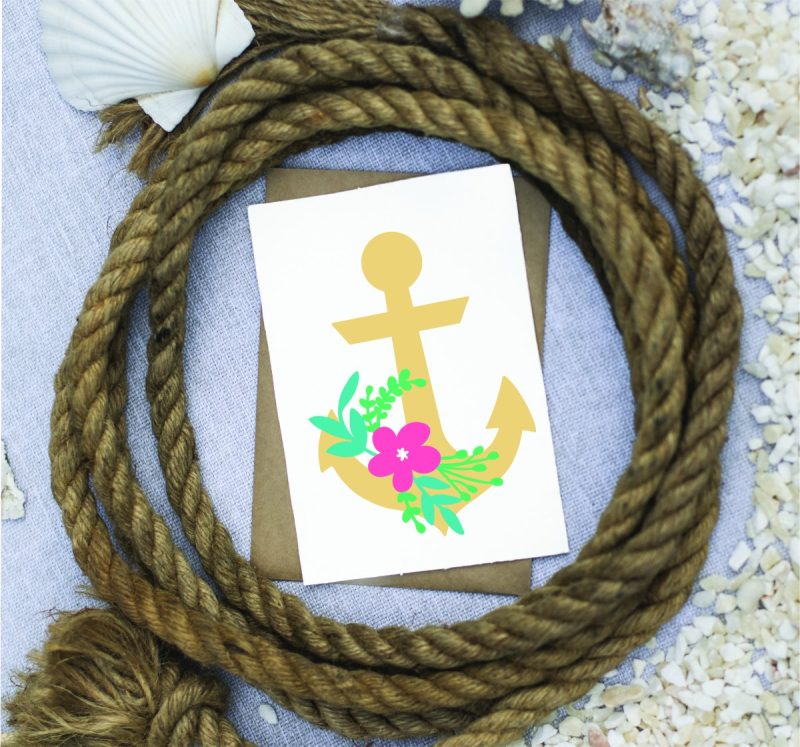 Floral Anchor SVG From Crafting In The Rain