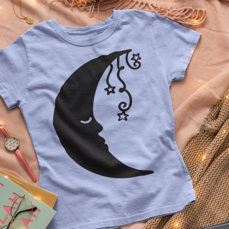 Fancy Cut Moon SVG From 100 Directions