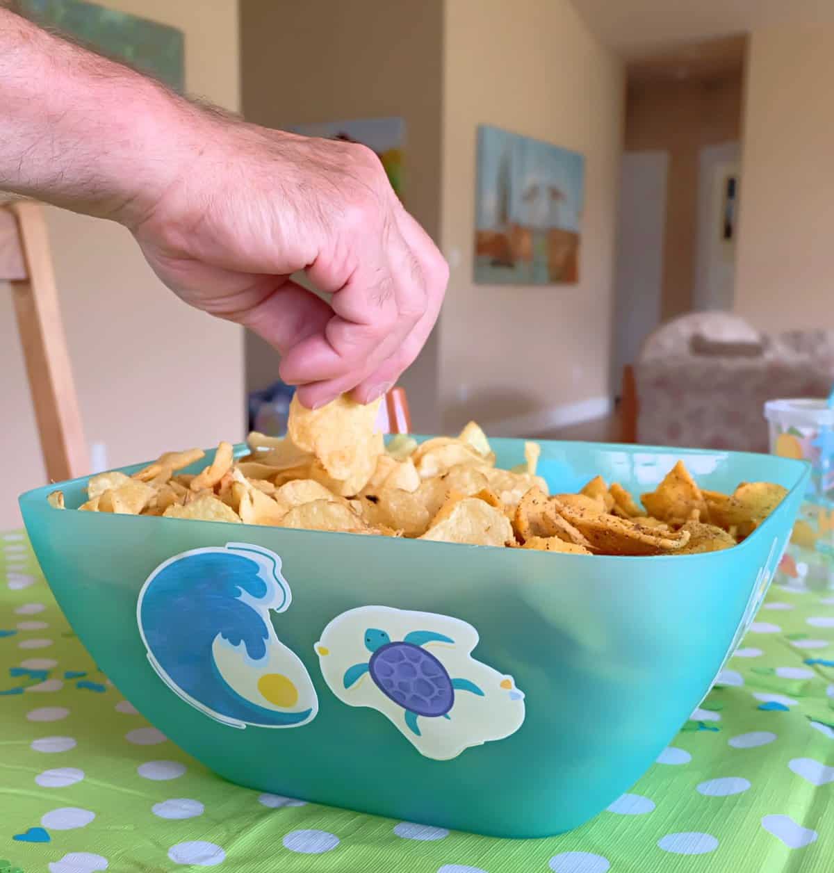 Make DIY water resistant stickers for decorating food bowls for birthday parties using your Cricut